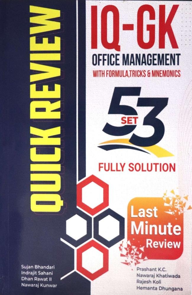 IQ-GK &amp; PM Last Minute Review Set-53 By Sudip Poudel